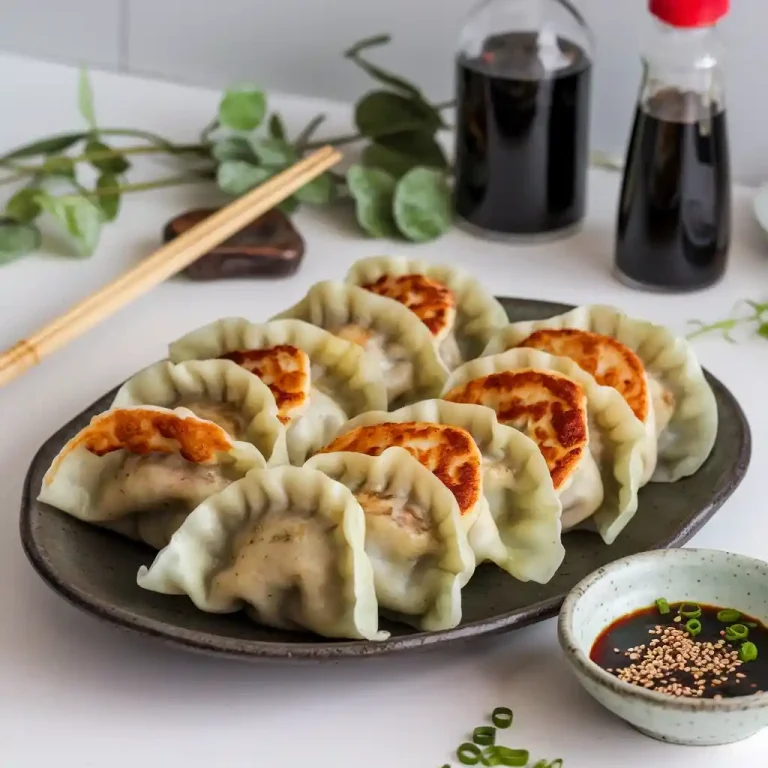Gyozas japonesas con masa de empanadilla