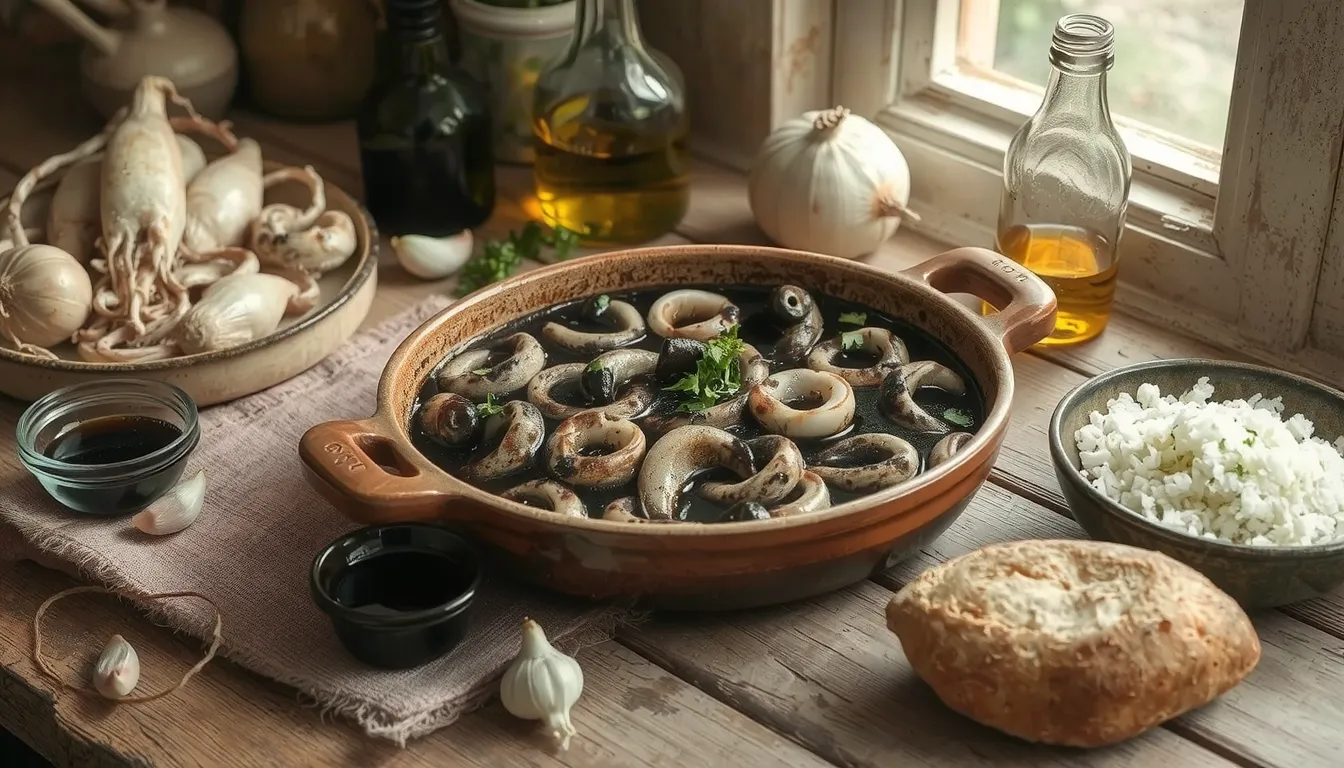 calamar à lencre recette espagnole