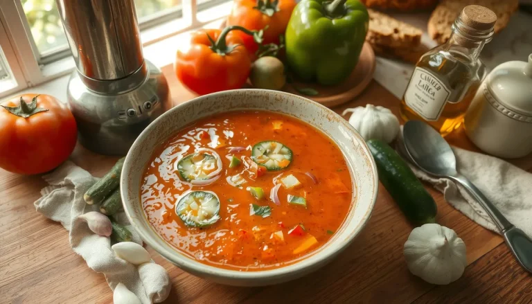 Recette du Gaspacho Andalou : Ingrédients, Préparation et Histoire