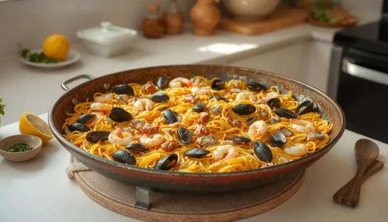 Fideuá pour 10 personnes : recette authentique valencienne aux fruits de mer