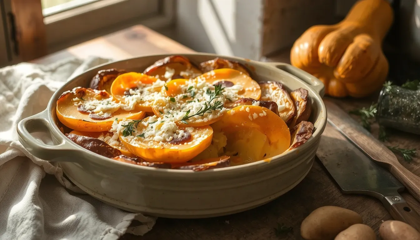 gratin butternut pomme de terre