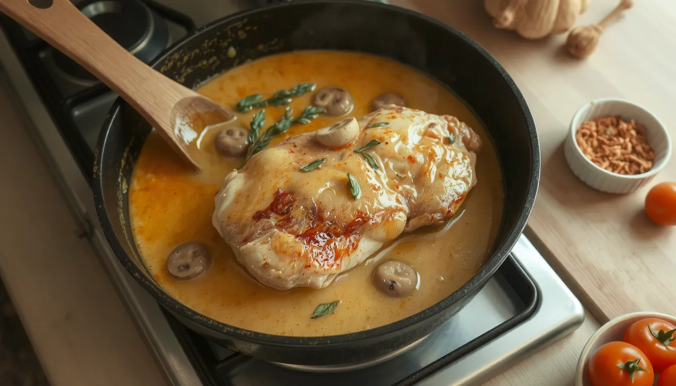 recette de cuisse de poulet en sauce